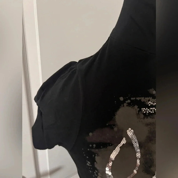 Zara |  Vintage Y2K Evening Collection Bedazzled Turtle Neck | Size S [200] - Picture 5 of 7